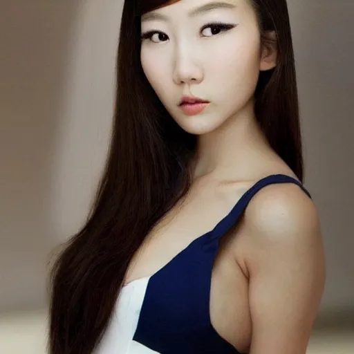 Prompt: very pretty asian girl, face like donald trump