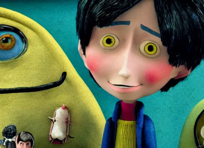 Image similar to a very high resolution image from a new movie. stop motion. coraline. directed by wes anderson