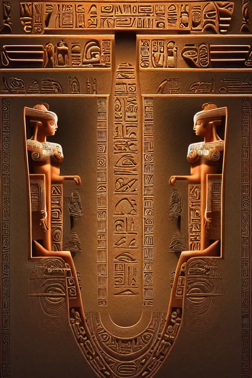 Image similar to hieroglyph system of 1 0 0 glyphs that looks like mayan and astec figures, intricate detailed environment, photorealistic!, intricate, elegant, highly detailed, digital painting, artstation, concept art, smooth, sharp focus, illustration, art by artgerm and greg rutkowski and alphonse mucha