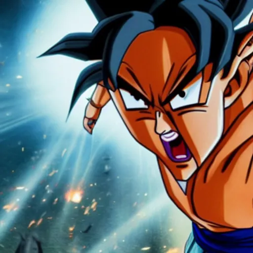 Image similar to film still of goku in the new sci - fi movie, 4 k