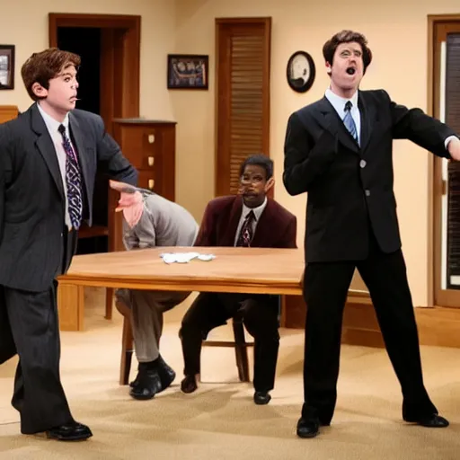 Prompt: the stage adaptation of the office