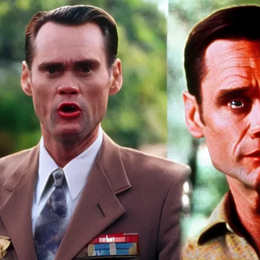 Prompt: jim carrey as forrest gump