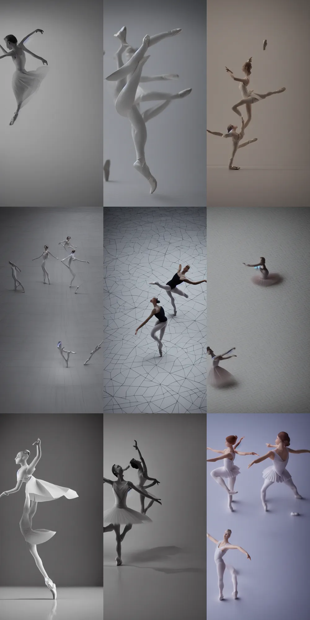 Prompt: beautiful three point perspective film still of ballet scene in holly herndon, extreme closeup portrait in style of frontiers in miniature porcelain photography fashion architectural art studio seinen manga edition, miniature origami fold pattern model, eye contact, tilt shift style scene background, soft lighting, kodak portra 4 0 0, 8 k, macro, cinematic style by emmanuel lubezki