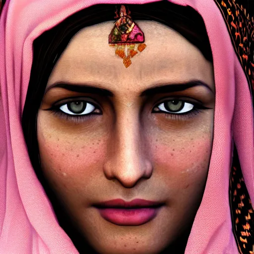Prompt: kashmiri woman, closeup, GTA V poster, sharp focus, aesthetic!!!!!!!, ultra HD, 8k, highly detailed, intricate, elegant,