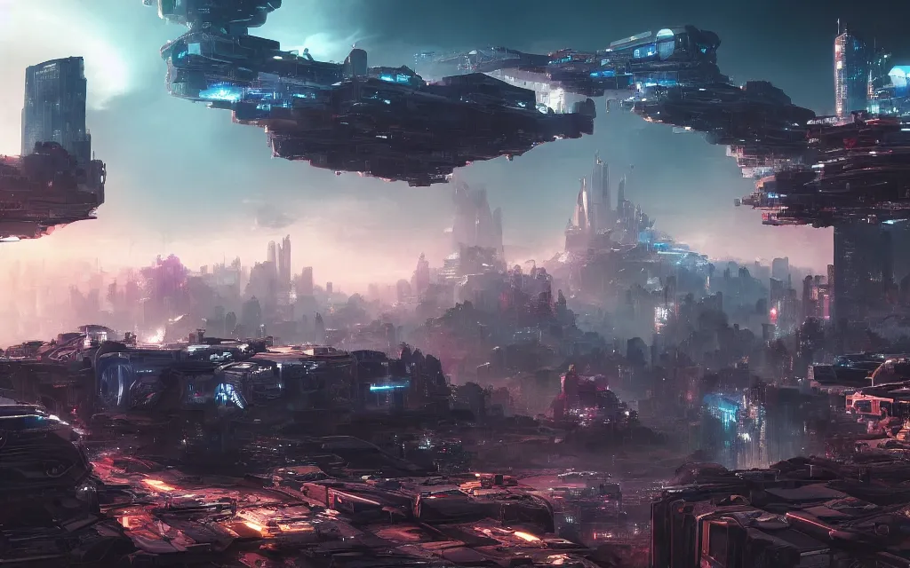 Prompt: Futuristic landscape, cyberpunk, beautiful, realistic, 4K