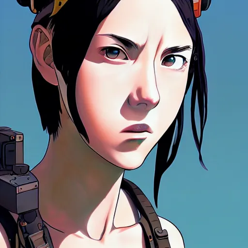 Prompt: tank girl comic art portrait, photo realistic, stylish, highly detailed, digital painting, ghibli masterpiece!, makoto shinkai!, bluth!, fujita goro!, giraud!, ghailan!, akihiko yoshida!, fadeev! 8 k