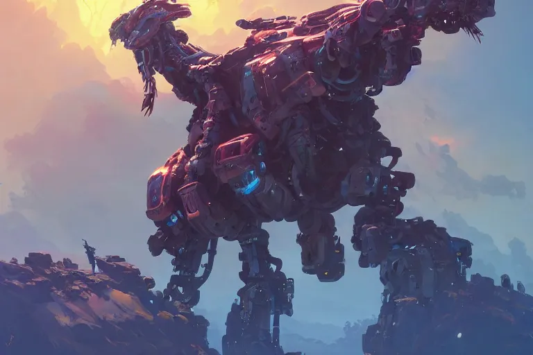 Image similar to clamberjaw machine mecha animal beast robot of horizon forbidden west horizon zero dawn bioluminiscence, behance hd by jesper ejsing, by rhads, makoto shinkai and lois van baarle, ilya kuvshinov, rossdraws global illumination