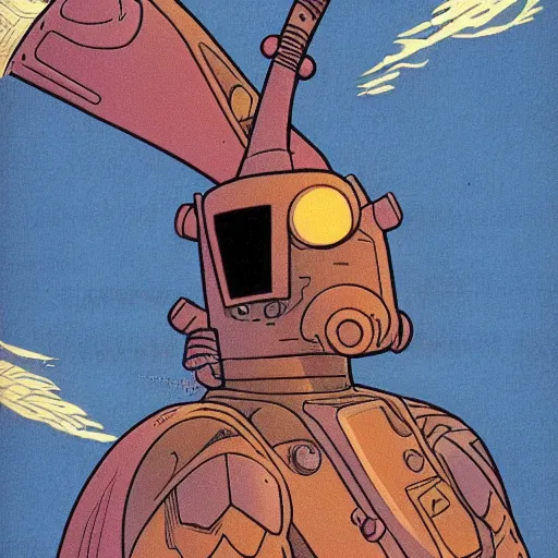 Prompt: space warrior incal from steampunk science fiction