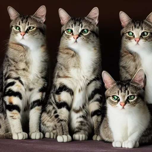 Image similar to a seven headed cat