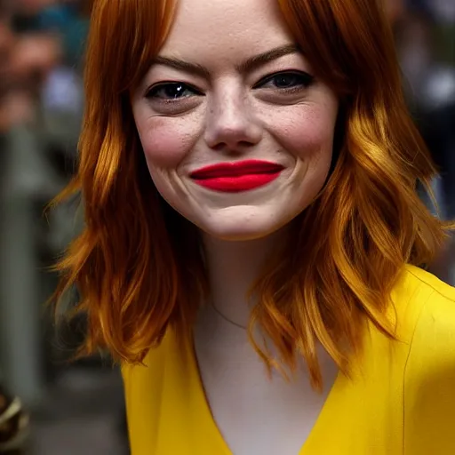Prompt: emma stone as an personified banana
