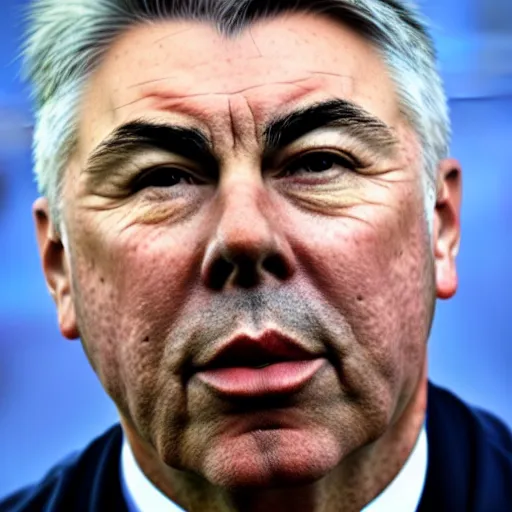 Image similar to high quality front face picture of Carlo Ancelotti