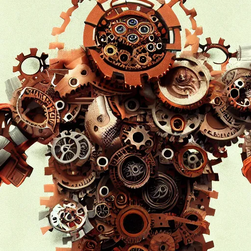 a camera lens made of cogs, gears, pistons, and steam., Stable Diffusion