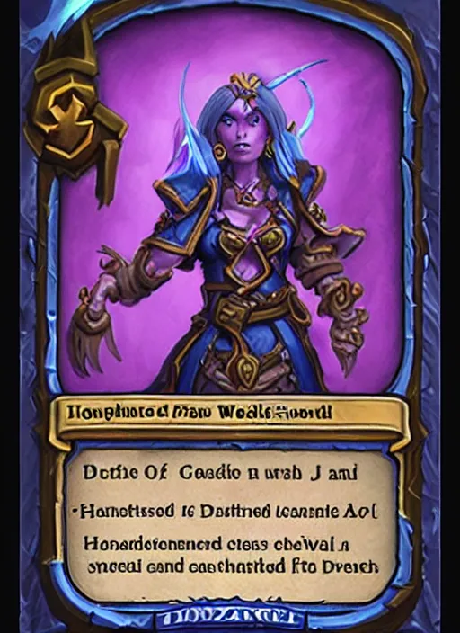 Image similar to hearthstone card art of Goddess of death