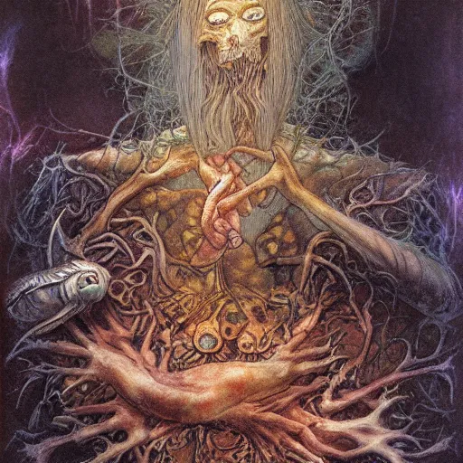 Image similar to The end of an organism, by Brian froud