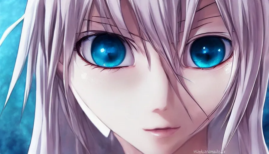 Image similar to cute anime girl, heterochromia, photorealistic