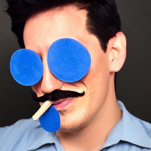 Prompt: markiplier blue mustache