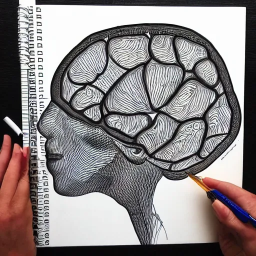 Image similar to 🧠 very detailed ✏️