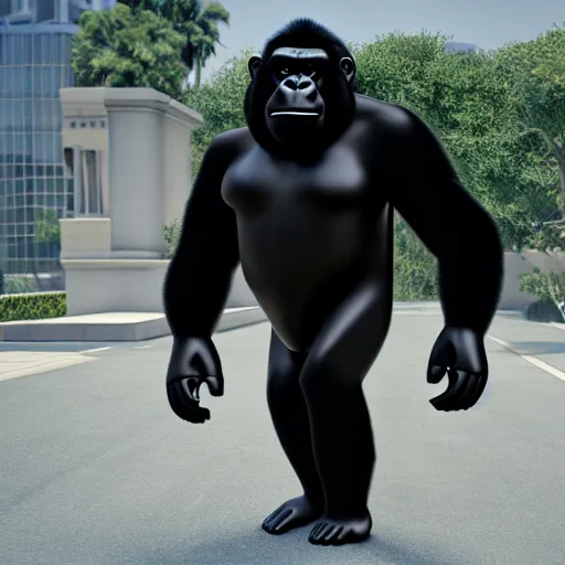 Prompt: a gorilla wearing a nice tuxedo, wearing shades and wearing gold chains, photorealistic, 8 k, unreal engine 6, highly detailed, coherent,