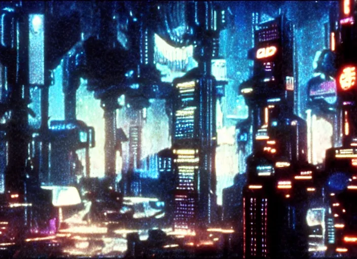Prompt: scene from a 1980s cyberpunk science fiction film