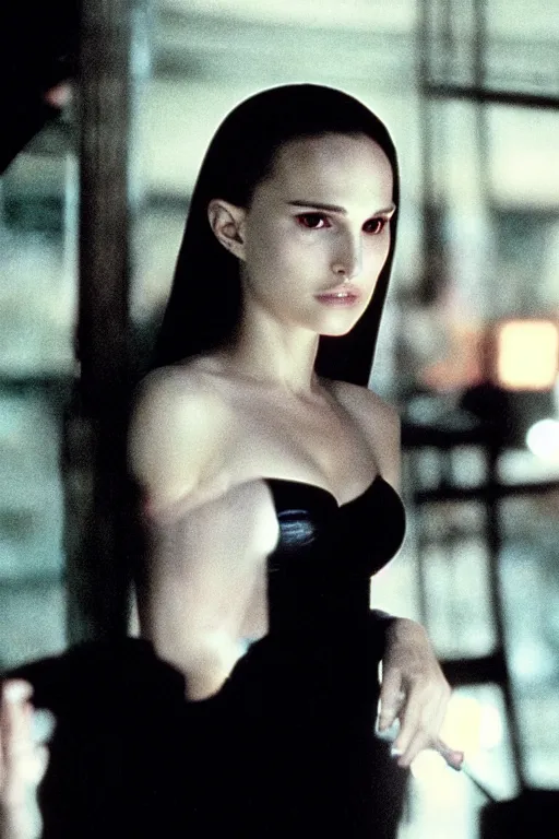 Image similar to Natalie Portman in fallen angel from wong kar wai