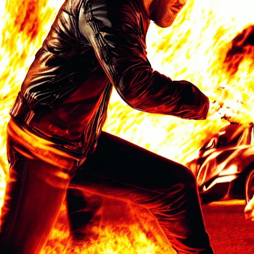 Image similar to Jason Statham as ghost rider 4K detail