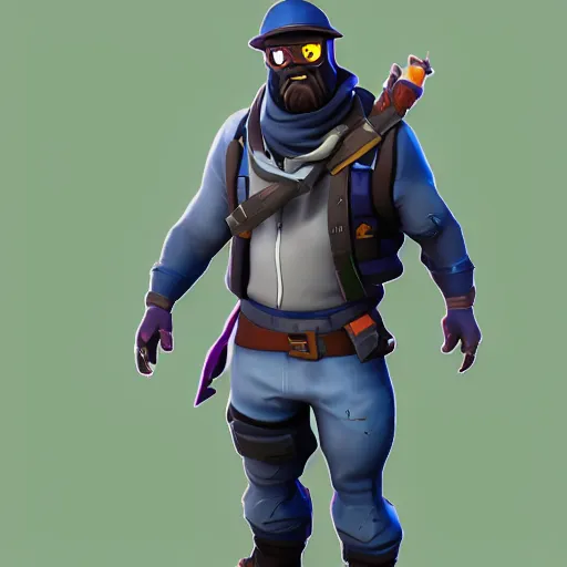 Image similar to john calvin as a character from fortnite, detailed, high quality