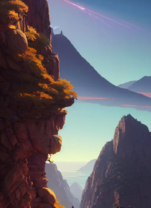 Image similar to highly detailed portrait mountain in gta v, stephen bliss, unreal engine, fantasy art by moebius greg rutkowski, loish, rhads, ferdinand knab, makoto shinkai and lois van baarle, ilya kuvshinov, rossdraws, tom bagshaw, global illumination, radiant light, detailed and intricate environment