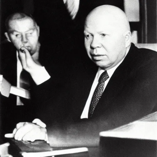 Image similar to photo of khrushchev as baron harkonen