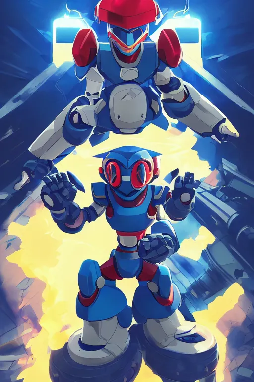 Image similar to robot ninja mask helmet megaman x zero rockman 2 0 2 2 switch game boss legacy collection fanart artsation, art gta 5 comics, behance hd by jesper ejsing, by rhads, makoto shinkai and lois van baarle, ilya kuvshinov, rossdraws global illumination ray tracing