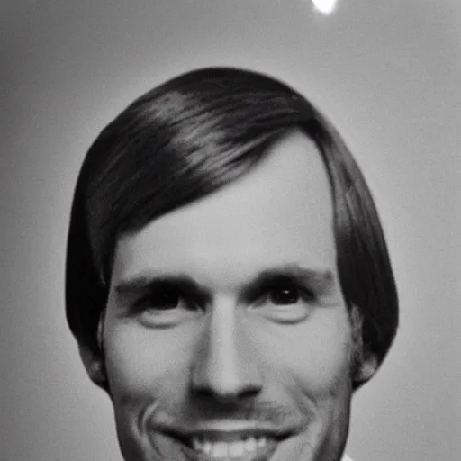 Image similar to A photograph portrait of Jerma985 with short-medium length hair a combover wearing early 1970s menswear in the early 1970s, taken in the early 1970s, grainy, taken on a 1970s Polaroid Camera, realistic, hyperrealistic, very realistic, highly detailed, very detailed, extremely detailed, detailed, digital art, trending on artstation, colorized photo