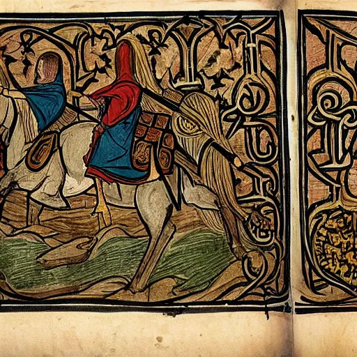 Image similar to lord of the rings as mediaeval manuscript