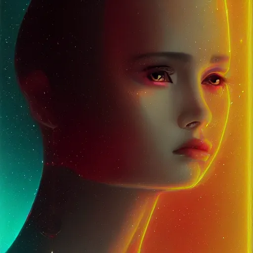 Image similar to portrait beautiful sci - fi girl, blade runner 2 0 4 9, futuristic metropolis, digital art, pop art by hsiao - ron cheng