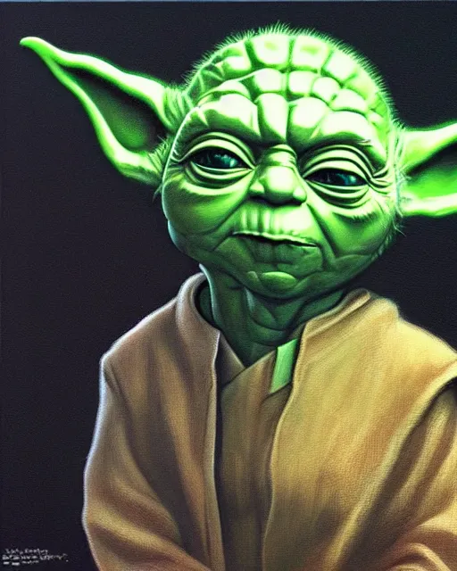 Prompt: yoda by alex grey, trending on artstation, deviantart, high quality art masterpiece, award winning