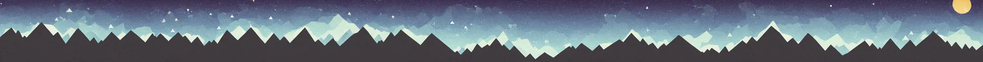 Image similar to mountains, night sky, pixel art, parallax effect