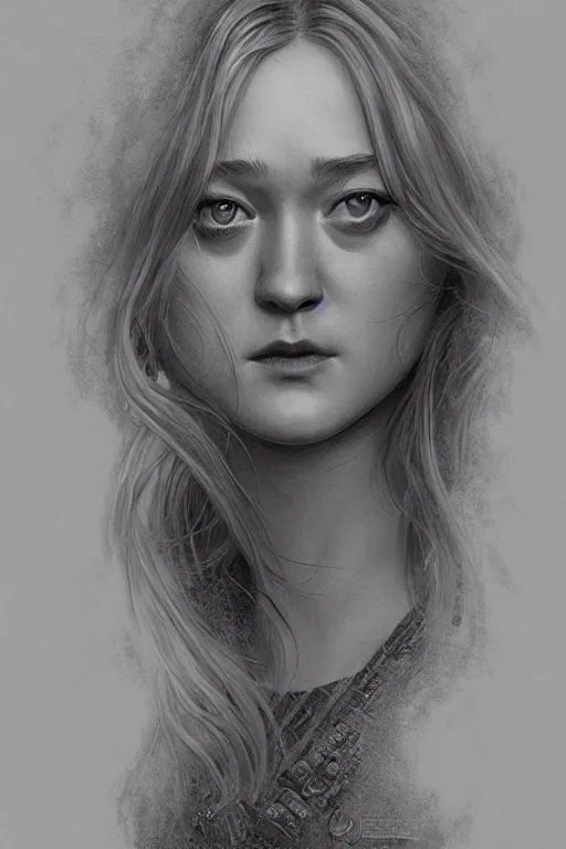 Image similar to Dakota Fanning as a ruggedly handsome hero, intricate, elegant, highly detailed, centered, digital painting, artstation, concept art, smooth, sharp focus, illustration, art by artgerm and donato giancola and Joseph Christian Leyendecker, WLOP