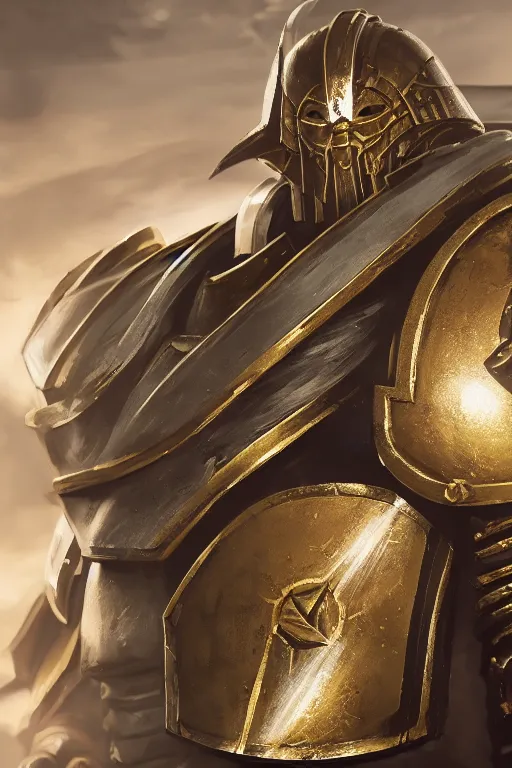 Image similar to armor portrait heros warhammer 4 0 k horus heresy fanart - the primarchs emperor by johannes helgeson animated with vfx concept artist & illustrator global illumination ray tracing hdr fanart arstation zbrush central hardmesh 8 k octane renderer comics stylized