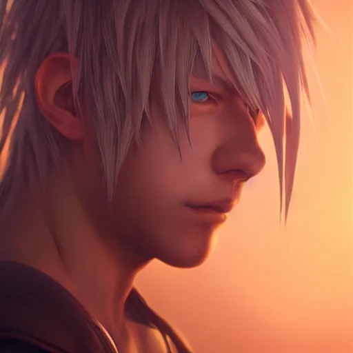 Prompt: photo realistic image of riku from kingdom hearts 2, stunning 3 d render inspired art by istvan sandorfi and greg rutkowski, character desing posing, realistic, highly detailed attributes and atmosphere, dim volumetric cinematic lighting,