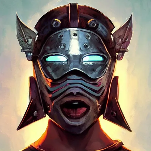 Image similar to cyberpunk viking helmet mask warrior goddess robot ninja fantasy, art gta 5 cover, official fanart behance hd artstation by jesper ejsing, by rhads, makoto shinkai and lois van baarle, ilya kuvshinov, ossdraws