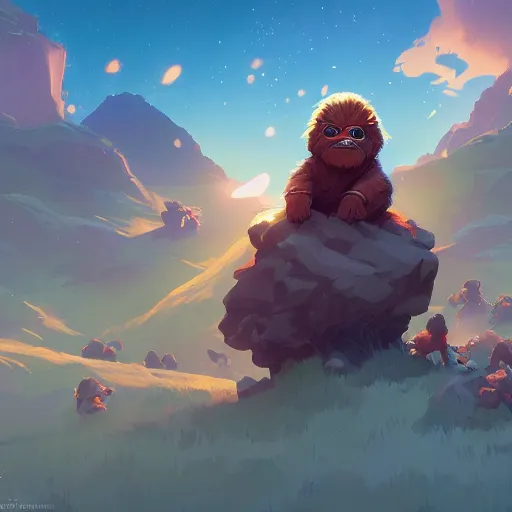 Image similar to hero world ewoks, behance hd by jesper ejsing, by rhads, makoto shinkai and lois van baarle, ilya kuvshinov, rossdraws global illumination