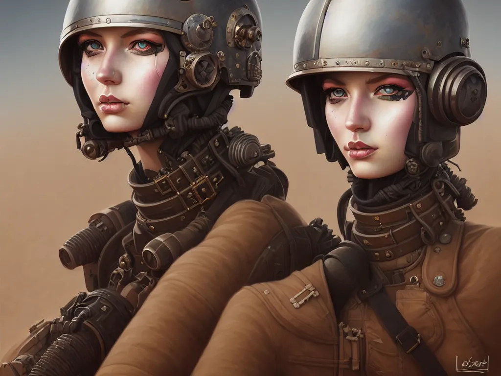 Image similar to portrait of dieselpunk blackpink lisa soldier girl, helmet, stormy sand desert, armored, highly detailed, digital painting, face detail, sharp focus, art, illustrations by loish and ayanamikodon and irakli nadar and rossdraws and wlop