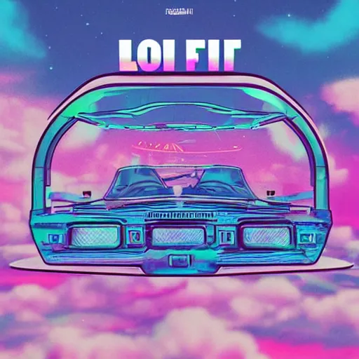 Image similar to lofi vaporwave retro futurism album artwork