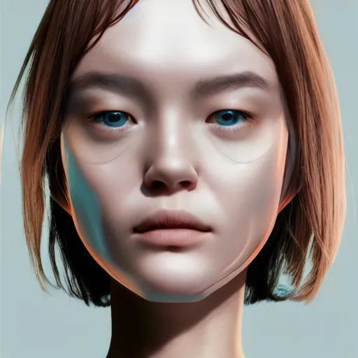 Image similar to 3 d ar face filter designed by sorayama and ikeuchi, inspired by boredoms, high resolution photography, photorealistic, 3 d, high detail, sharp high detail, artstation, octane