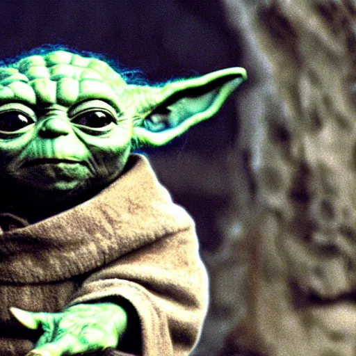 Image similar to yoda's species surounded by creatures