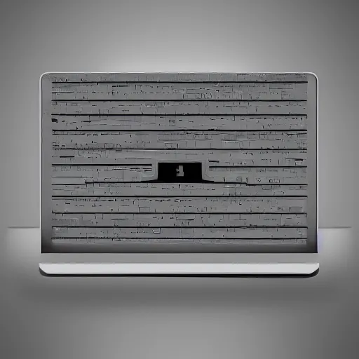 Prompt: brutalism laptop