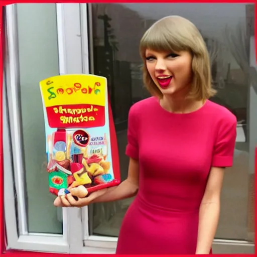 Image similar to taylor swift as a happy meal toy