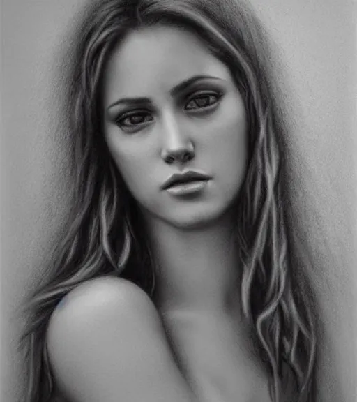 Image similar to realism drawing of the greek god aphrodite, hyper realistic, amazing detail, in the the style of casey baugh