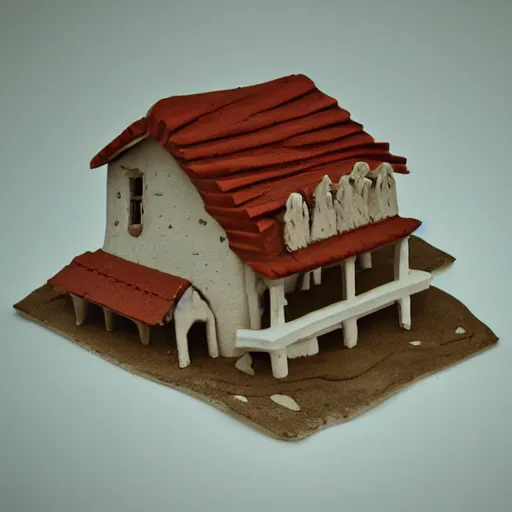 Image similar to clay house, clay art, high details, 8k, sharp