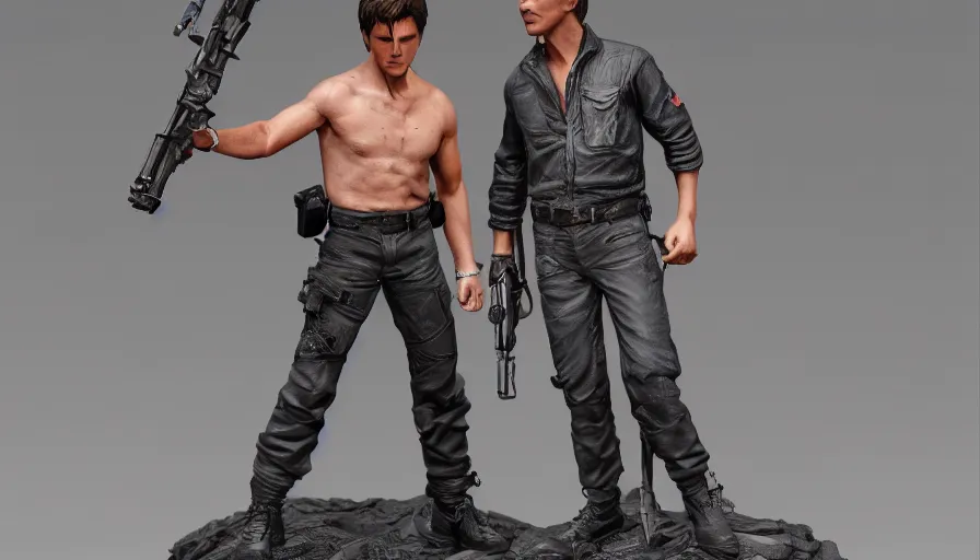 Prompt: hand painted tom cruise figurine, scale, deluxe, hyperdetailed, artstation, cgsociety, 8 k