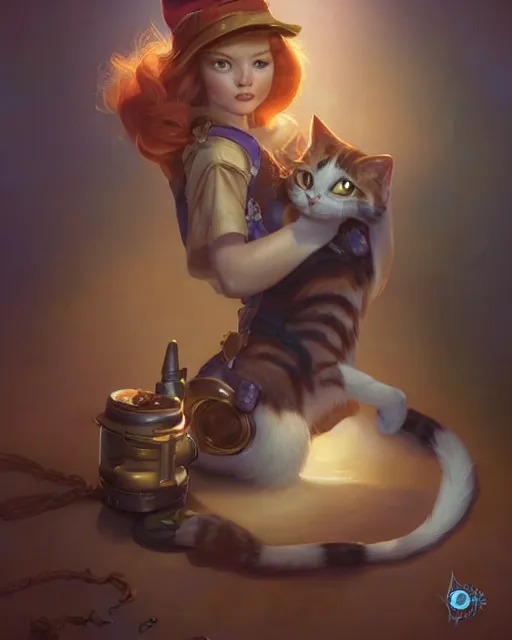 Prompt: miss fortune the cat | highly detailed | from the pixar film sneaky cats | very intricate | cinematic lighting | award - winning | closeup portrait | by donato giancola and mandy jurgens and charlie bowater | featured on artstation