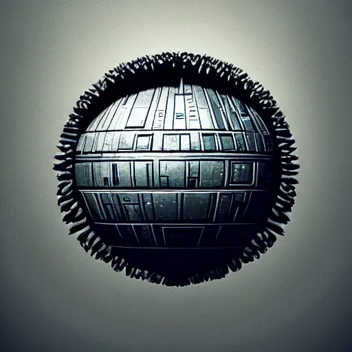 Prompt: the death star, in the shape of a pinecone, digital art, trending on art station, high quality, uhd 8 k, beautiful